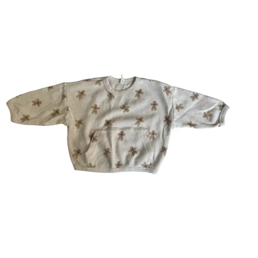 Quincy Mae Baby Gingerbread Waffle Slouch Set Size 6-12 M